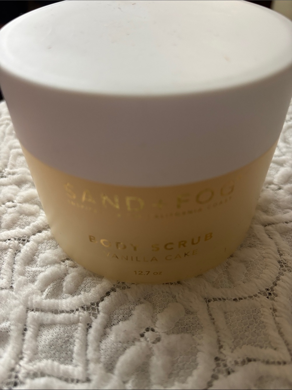 Sand + Fog Vanilla Cake Body Scrub — Cream